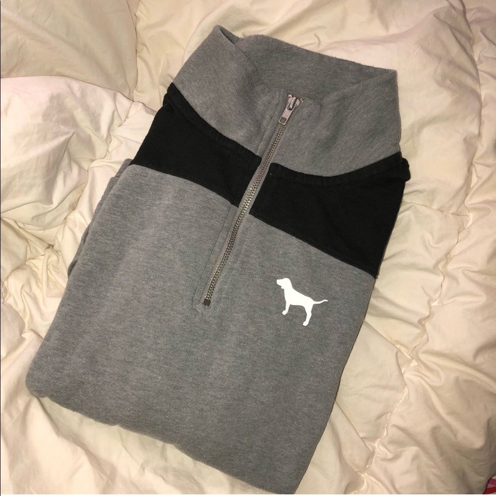 PINK QUARTER ZIP UP